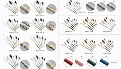 Factory Stock Item Gold Flatware Stainless Steel Set with Custom Package