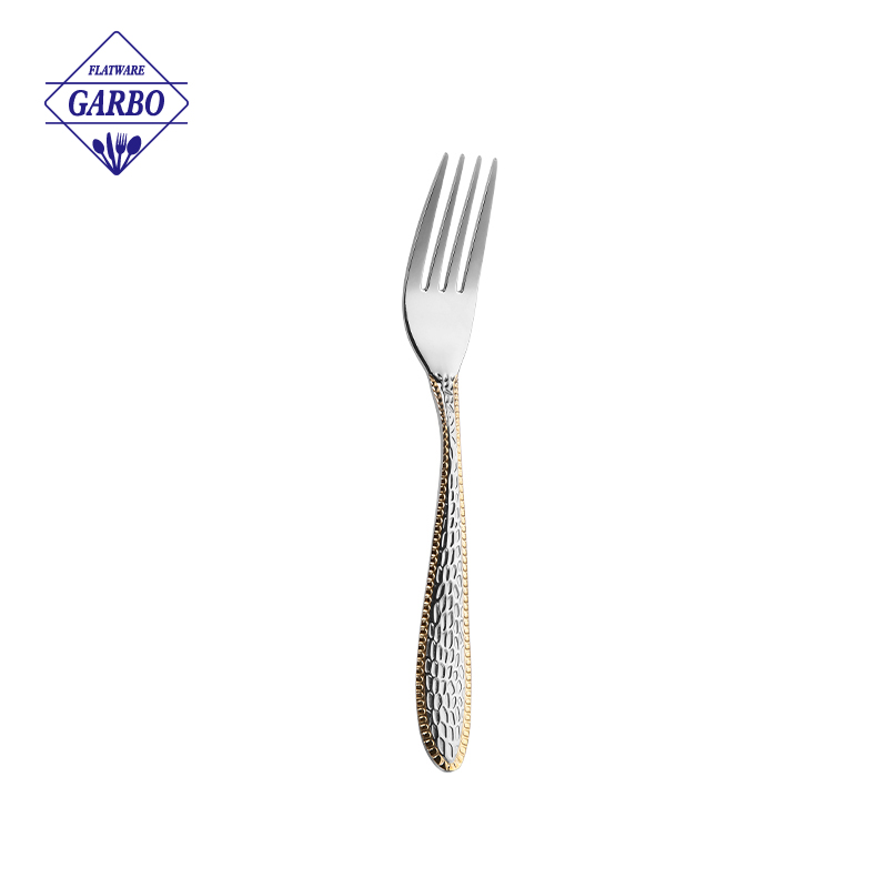 Wholesale Silvery 201 Stainless Steel Dinner Fork with Vintage Handle