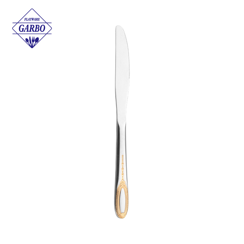 Luxurious 5-Piece 201SS Household Gold Cutlery Sets with High Quality