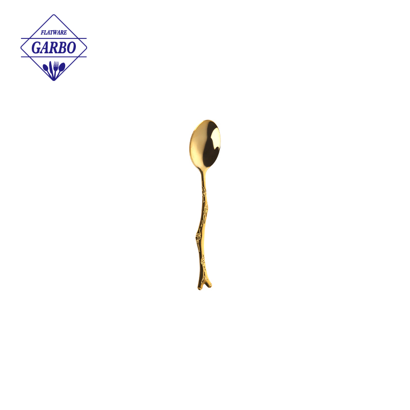 Creative cute sweet heard design silver small coffee spoon for coffee shop