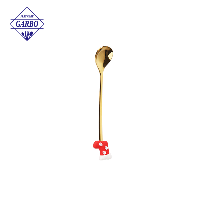 Creative cute sweet heard design silver small coffee spoon for coffee shop