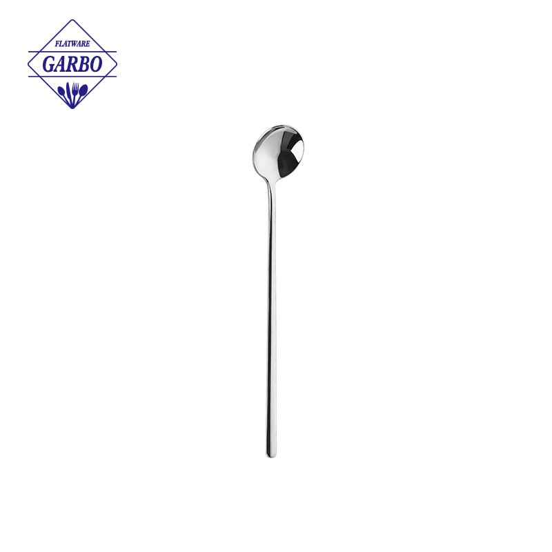 Factory 7 Inch Flower Shaped Stirring Ice Spoon with Long Handle