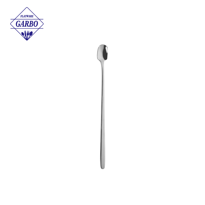 Factory 7 Inch Flower Shaped Stirring Ice Spoon with Long Handle