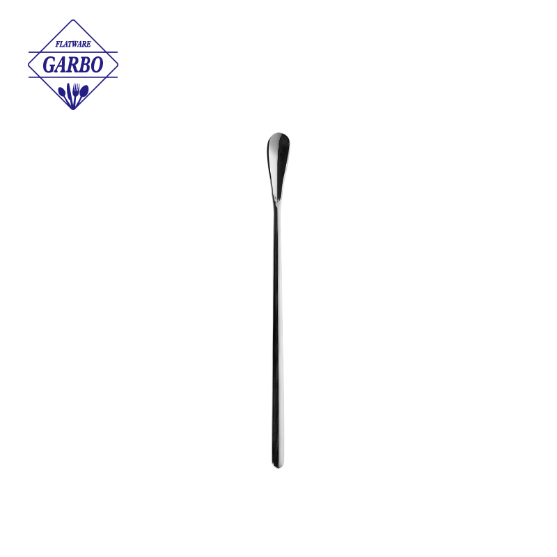 Factory 7 Inch Flower Shaped Stirring Ice Spoon with Long Handle