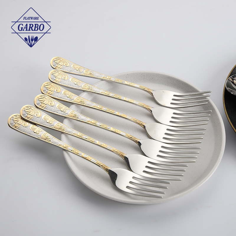 Luxury 24-Piece Stainless Steel Cutlery Set with Ornate Gold Handle & Polished Metal Stand