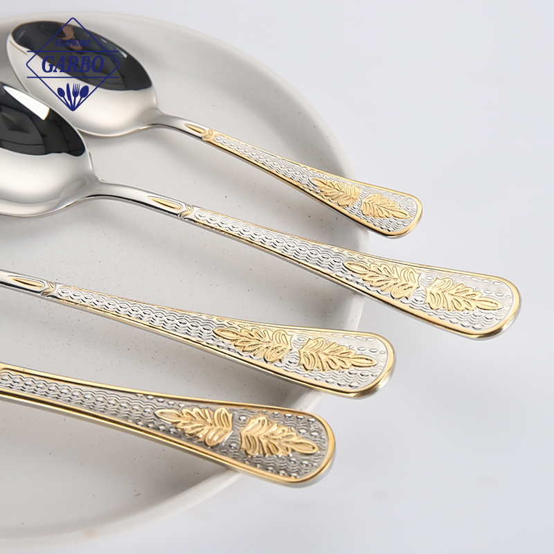 Elegant Stainless Steel Cutlery Set with Hanging Rack