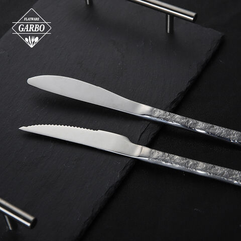 Modern Design 18/10 Stainless Steel Cutlery Set with Stone Texture