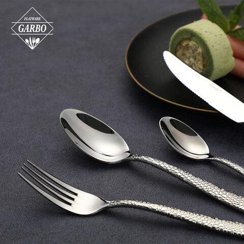 7pcs 18/10 Stainless Steel Dinner Cutlery Set High-end Silver Flatware