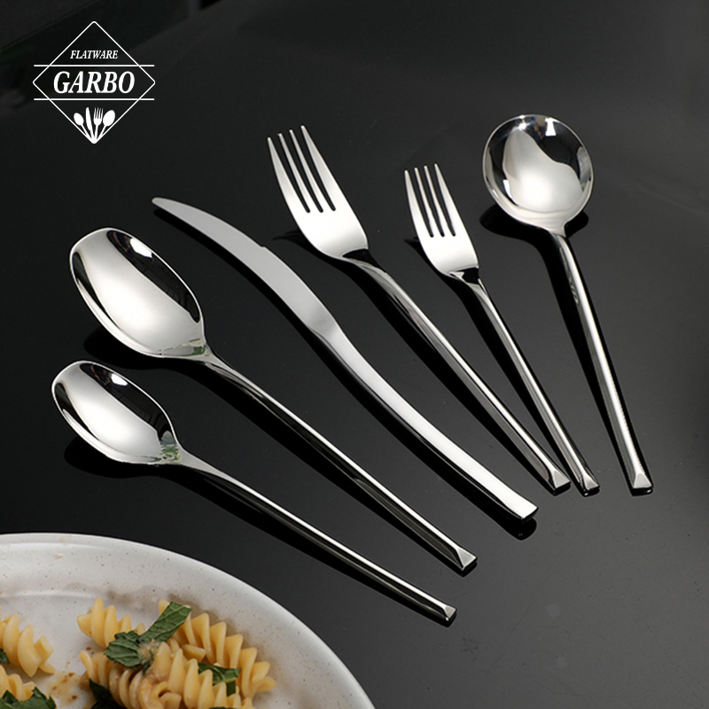 6pcs sliver cutlery sets with high quality for hotel 