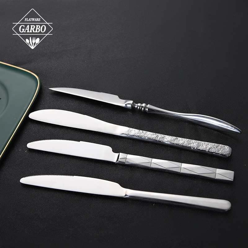 sliver high quality  dinner knife with engraved handle supplier china