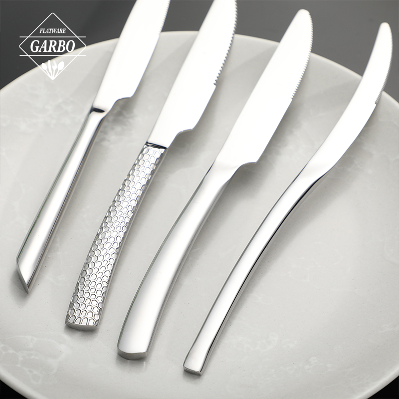 sliver high quality  dinner knife with engraved handle  