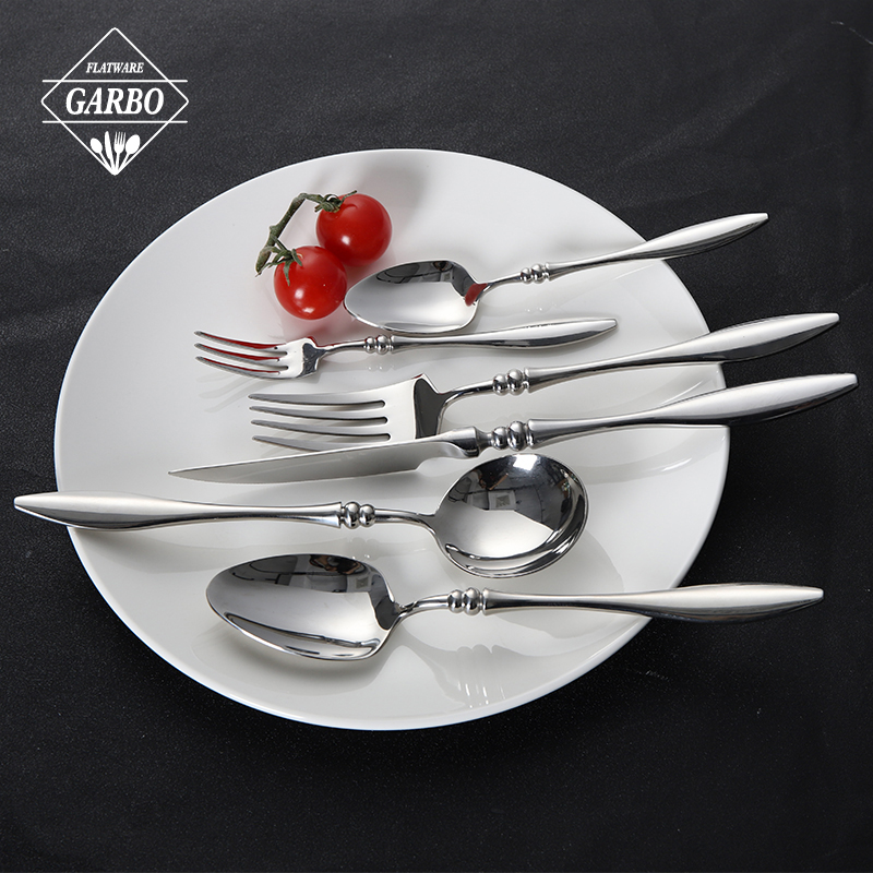 wholesale 6-Piece High-end Stainless Steel  Cutlery with Mirror Polish Finish for Elegant Dining