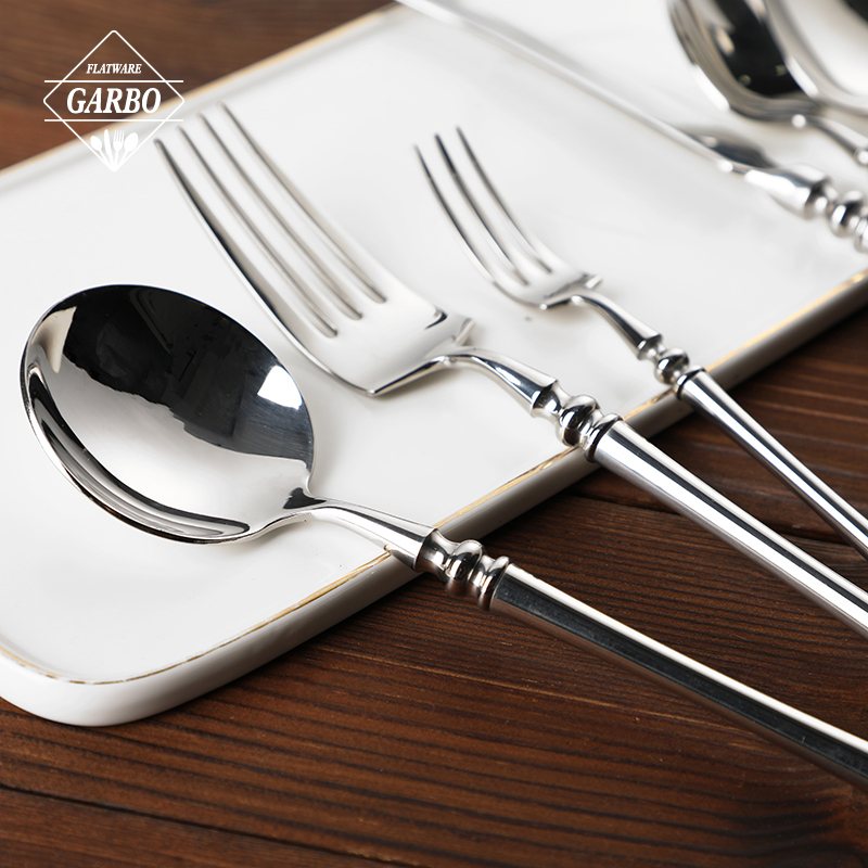 6-Piece High-end Stainless Steel  Cutlery with Mirror Polish Finish for Elegant Dining