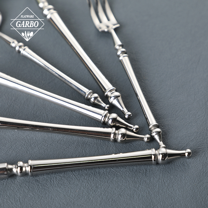 6-Piece High-end Stainless Steel  Cutlery with Mirror Polish Finish for Elegant Dining
