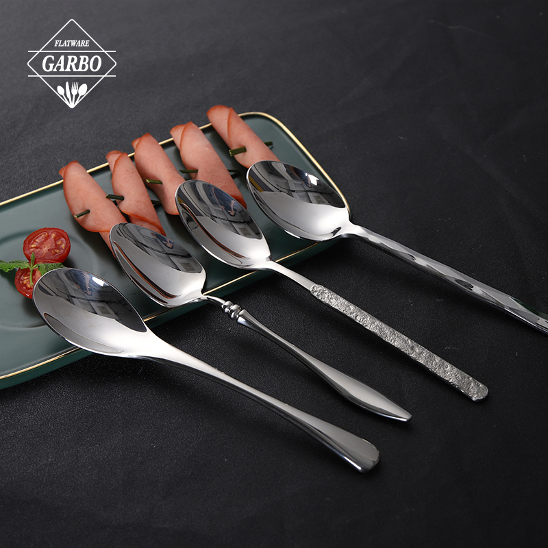 Premium Mirror Polished 18/10 Stainless Steel Dinner Spoon with Creative Handles