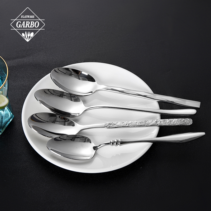 Premium Mirror Polished 18/10 Stainless Steel Dinner Spoon with Creative Handles