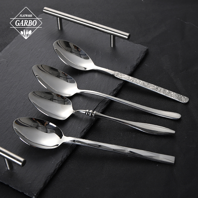 Premium Mirror Polished 18/10 Stainless Steel Dinner Spoon with Creative Handles