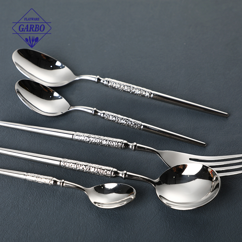 9pcs full set silver Amazon popular stainless steel cutlery set
