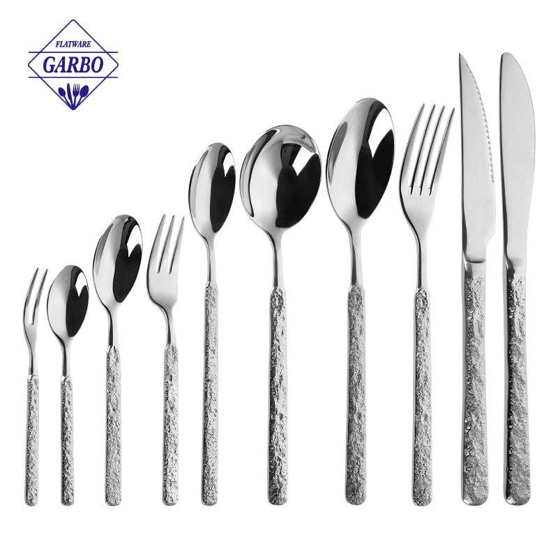 stainless steel cutlery factory in America Wholesale 10pcs Cutlery Set for Unique 304 Stainless Steel Flatware