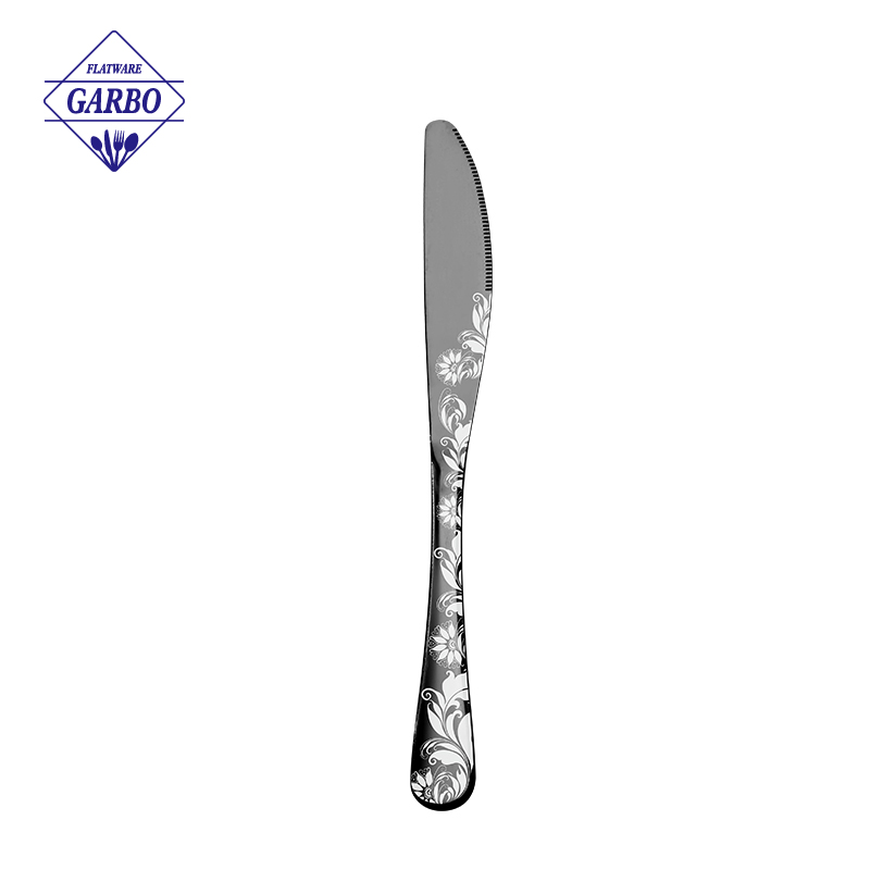New Design Laser Style Stainless Steel Cutlery Set with PVD Color