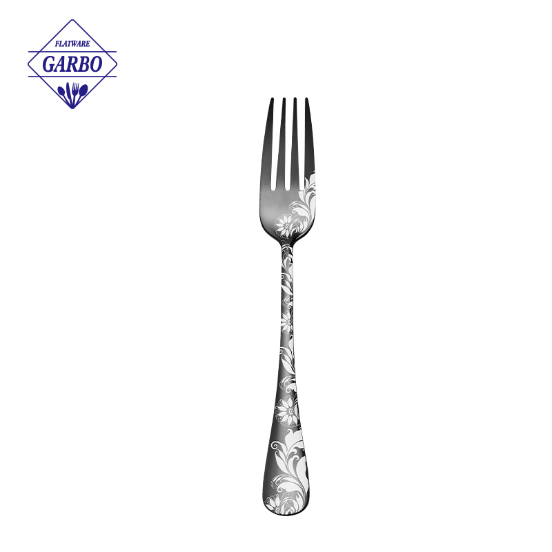 New Design Laser Style Stainless Steel Cutlery Set with PVD Color