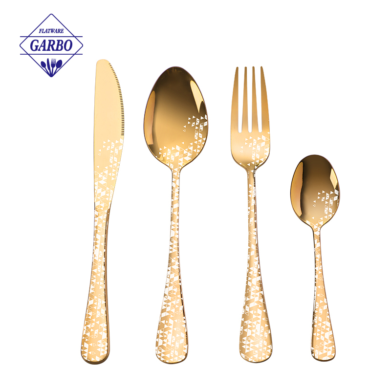 Laser Design Stainless Steel Flatware