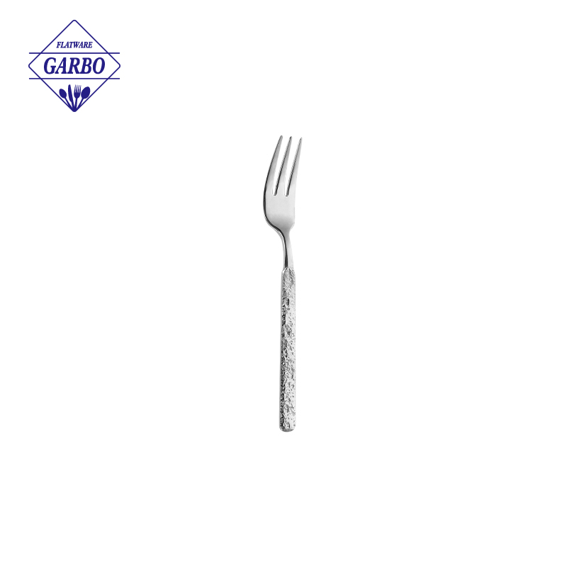 304 Lunar Terrain Pattern Handle Dinner Fork Popular Design Flatware Supplier
