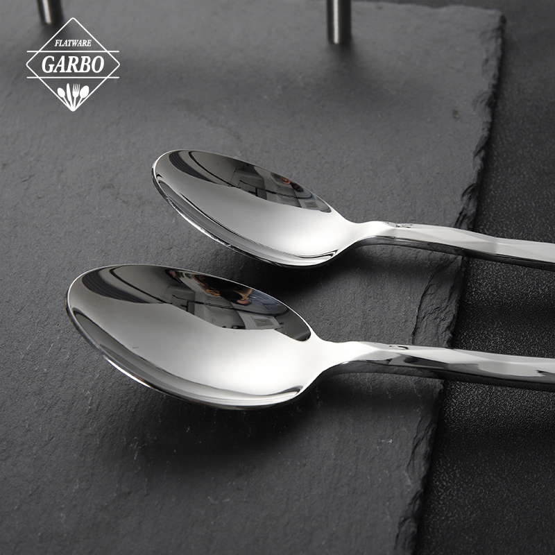 18/10 High-end stainless steel silver flatware set with irregular handle