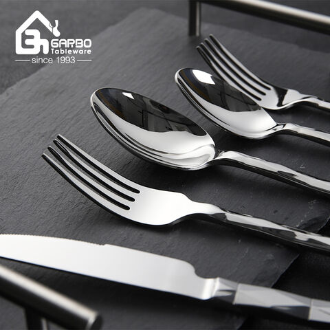 Luxury Geometric Handle Stainless Steel Cutlery Set