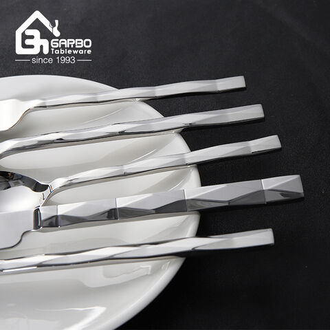 Luxury Geometric Handle Stainless Steel Cutlery Set
