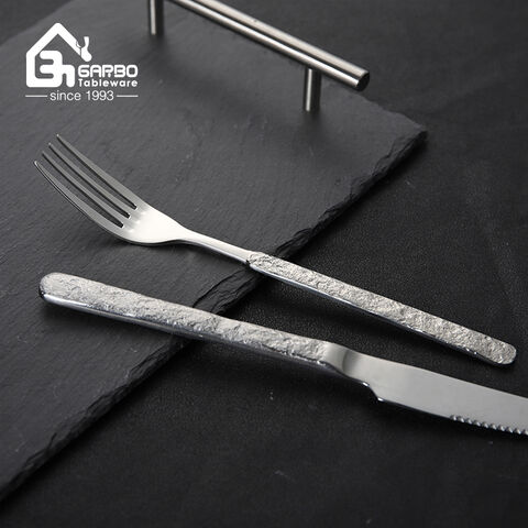 Stainless Steel Fruit Fork with Mosaic Textured Handle