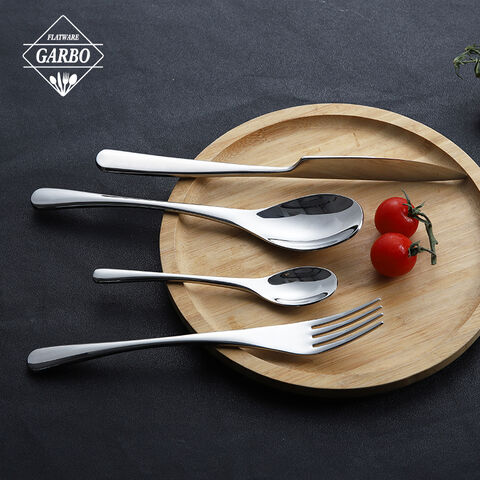 Garbo Modern 304 Stainless Steel Silver Cutlery Set Mirror Polished Flatware for Wedding Restaurant manufacturers