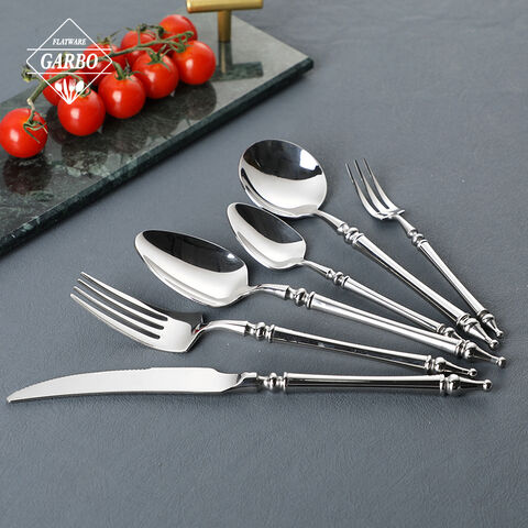 Luxury Hotel & Restaurant Grade 304 Stainless Steel Silverware Set, Elegant Design Cutlery