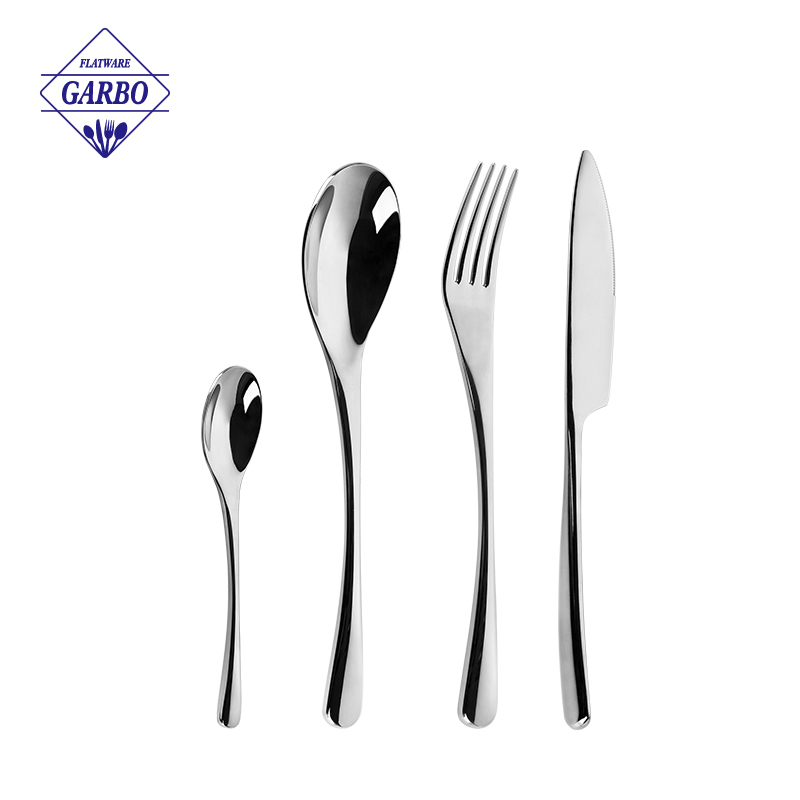 European Hot Selling 304 Stainless Steel Cutlery with Upright Dinner Knife