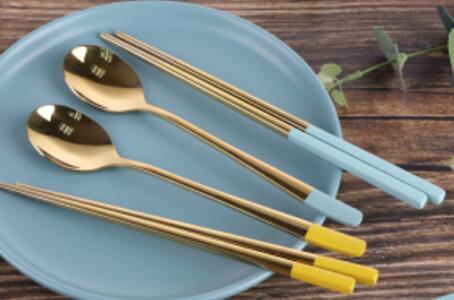 Buy Now! Zero MOQ Bestselling 304 Stainless Steel Cutlery Set: Chopsticks and Dinner Spoon