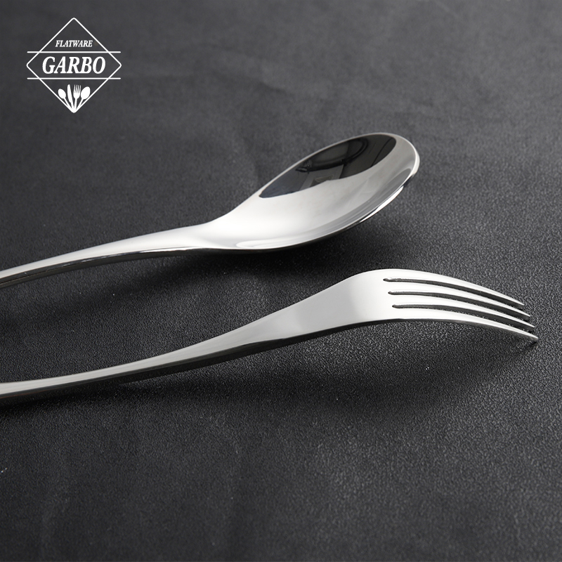 Modern Mirror Polished Stainless Steel Ergonomic Dinner Spoon