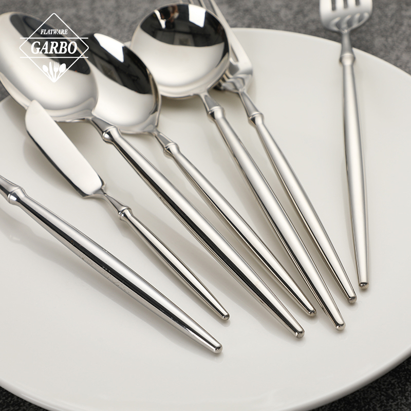 Hammered Grain Round Handle Stainless Steel Cutlery Set for Wholesale