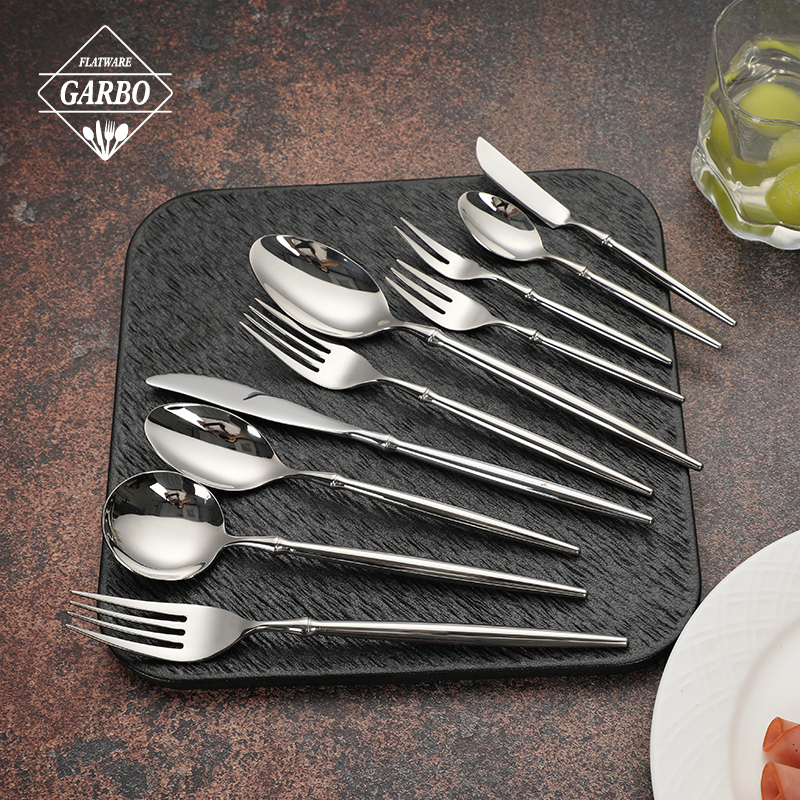 China factory full stainless steel cutlery set ​10pcs Basics Silverware Set Dishwasher Safe