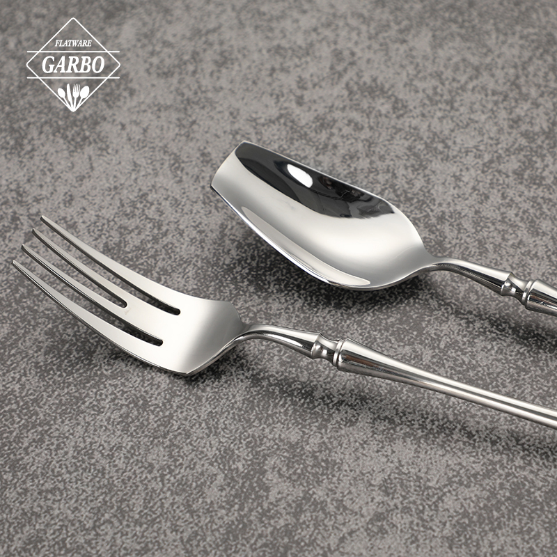 Wholesale 304 Mirror-Polished Cutlery with Exclusive Spade Spoon and X-Column Handles for Luxury Dining
