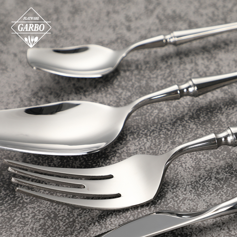 Wholesale 304 Mirror-Polished Cutlery with Exclusive Spade Spoon and X-Column Handles for Luxury Dining