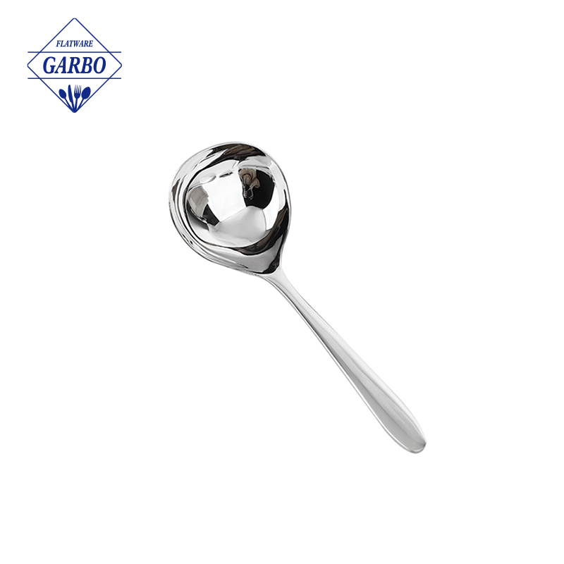 Ready to Ship 22.3cm Conch Shaped 304 Stainless Steel Soup Spoon