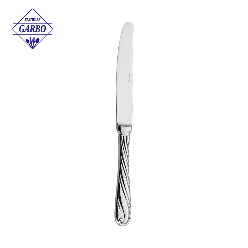 Stainless Steel Dinner Fork with Classic Twisted Handle Design