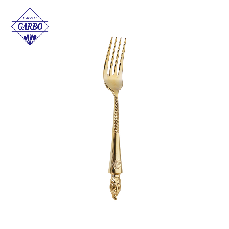 High-end Dinner Flatware Set with Mirror Polish Gold Color Cutlery