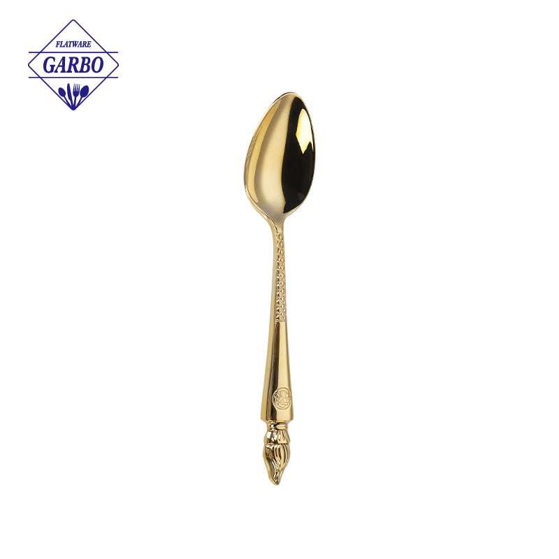 High-end Dinner Flatware Set with Mirror Polish Gold Color Cutlery