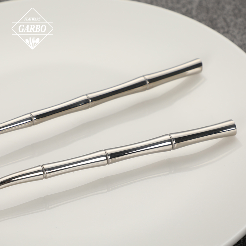New Design 18/10 Stainless Steel Cutlery Set with Bamboo Shaped Handle