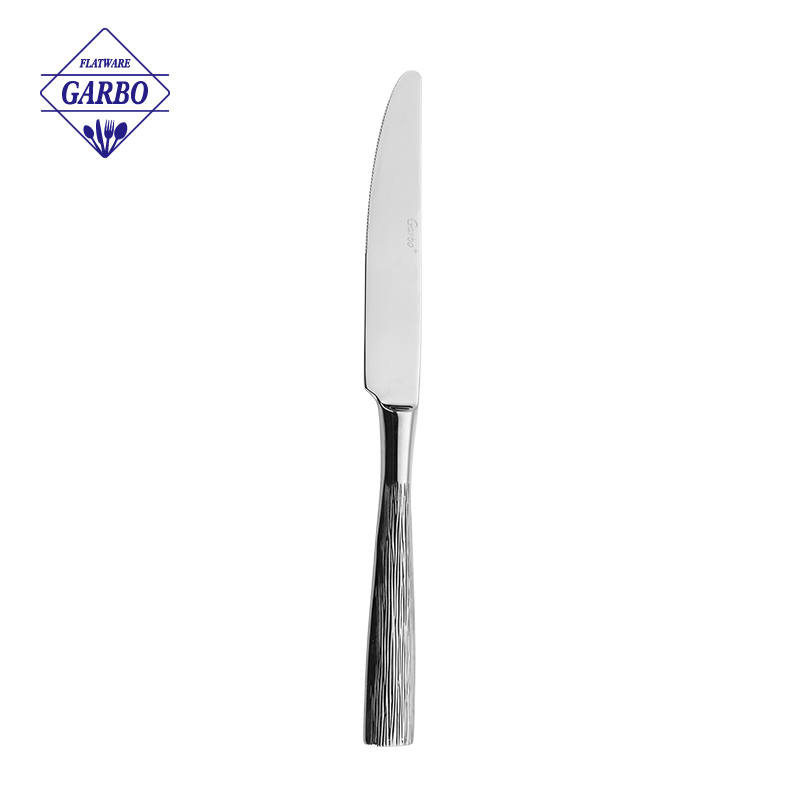 420SS dinner knife with engraved handle china suppliers 