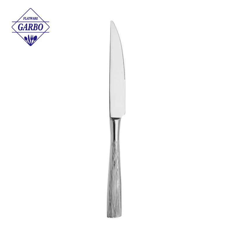 Full Serrated Blade Sharp Steak Knives Table Knives Mirror Polished