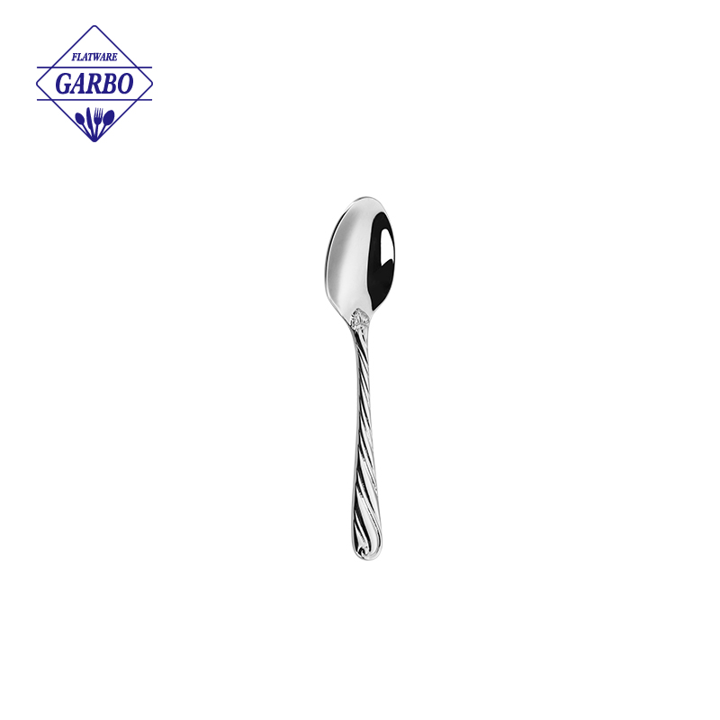 Garbo Brand Stainless Steel Flatware with Twisted Handle Dinner Spoon