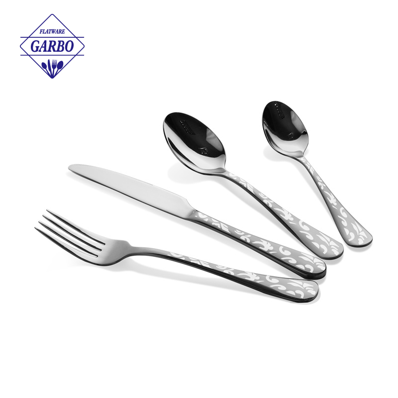 Laser Pattern Stainless Steel Cutlery Set for Table Service