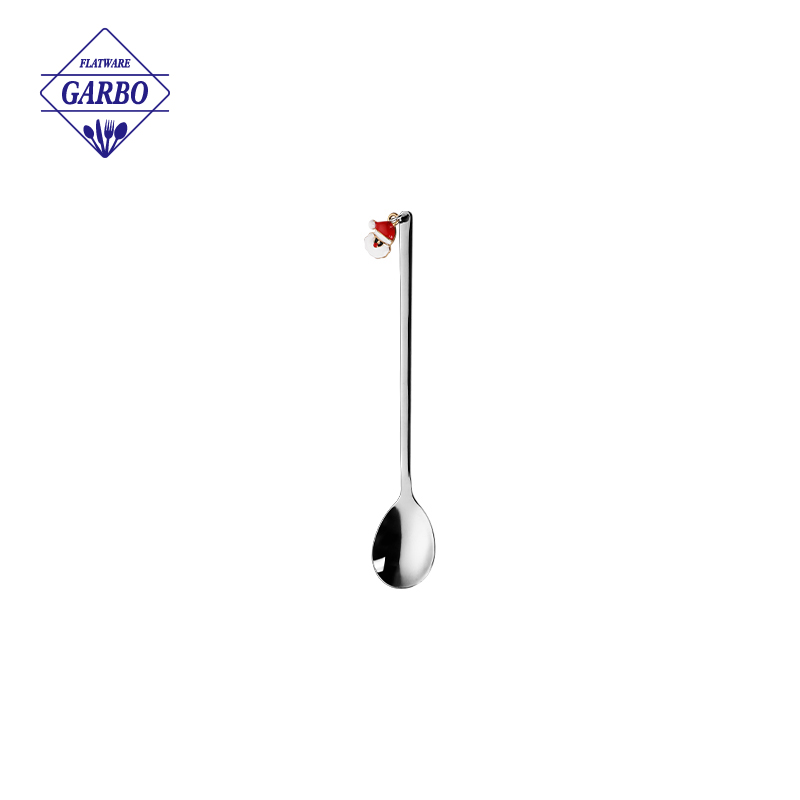Stainless Steel Christmas Small Spoon with Hanging Ornaments